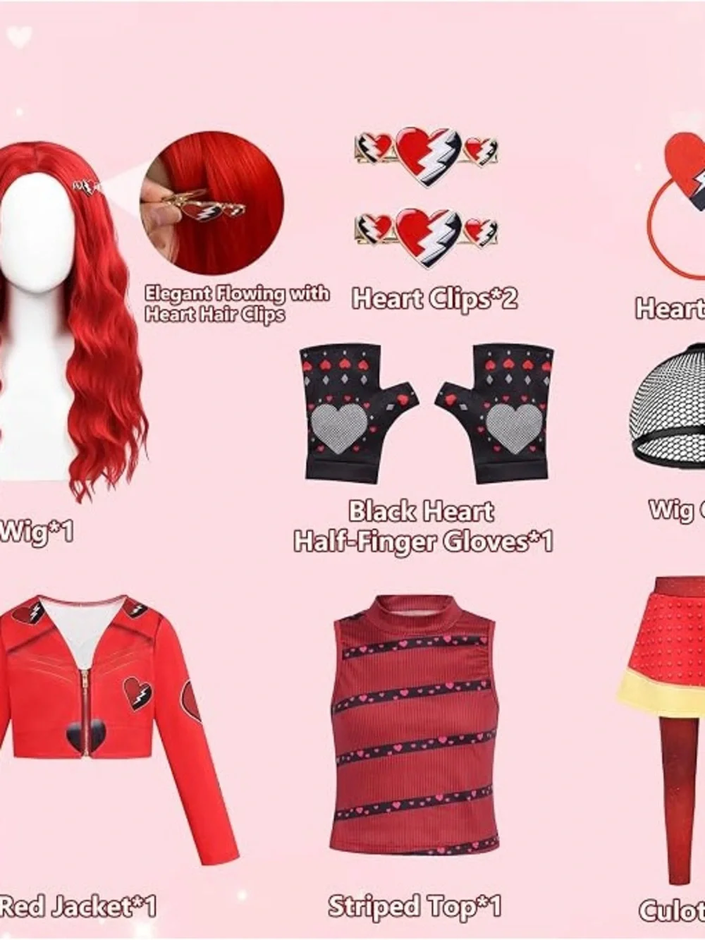 Princess Red Full Costume Set